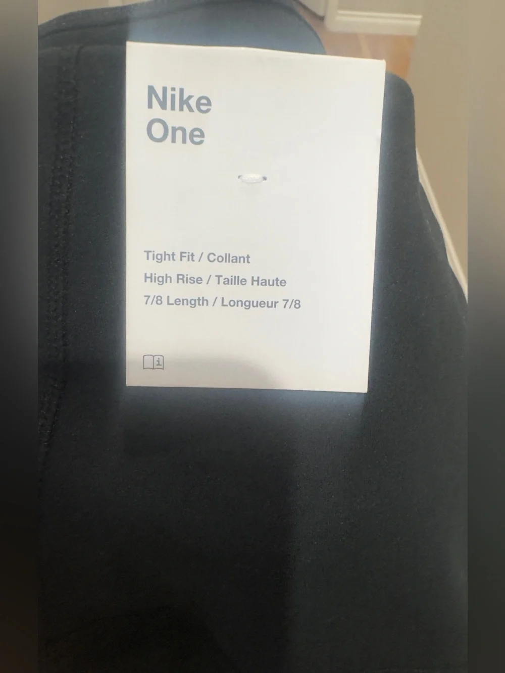 Nike One High-Waisted 7/8 Women's Leggings Black SKU  DV9020-010 Size XS NWT